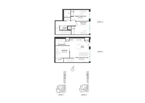 Floor plan for 3 beds, 2 baths, 1004 sqft